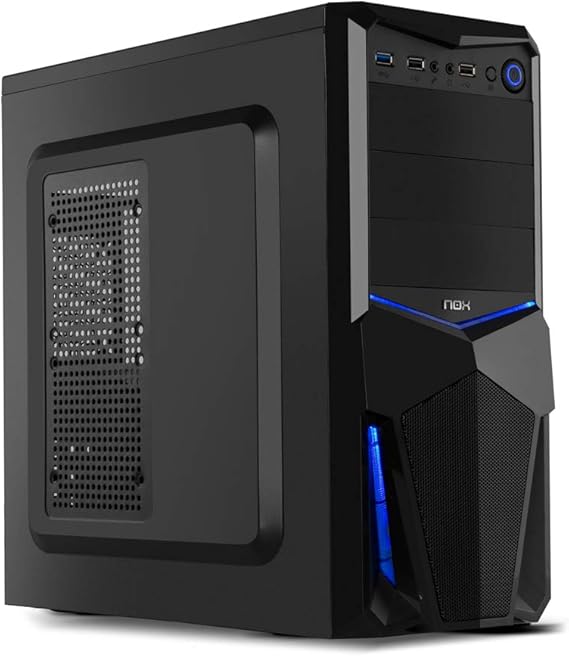 Nox PAX - NXPAX - Caja PC, ATX, USB 3.0, Color Negro Azul: Nox: Amazon.es: Informática