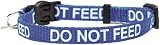 LARRYROO Cat Collar DO NOT Feed Red Pink Blue Safety Release Engraved ID Tag view 2