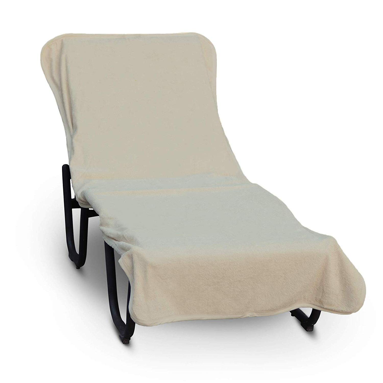 Luxury Hotel Spa Towel Pool Chair Cover 100 Cotton Soft Ring Spun Cotton Standard Size Plain Beige