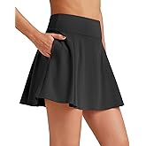 G4Free Women Tennis Skirts Athletic High Waisted Golf Skorts with 4 Pockets Inner Shorts for Pickleball Workout