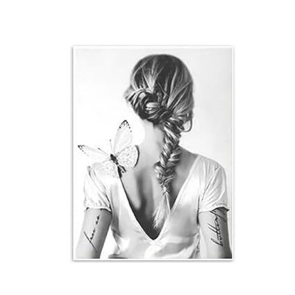 Amazon Com Super1798 Simple Girl Canvas Wall Art Painting