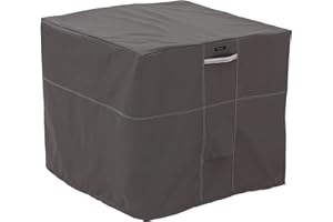 Classic Accessories Ravenna Water-Resistant 34 Inch Square Air Conditioner Cover, Patio Furniture Covers