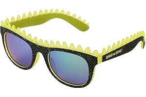 Foster Grant Boys Rawr*some Sunglasses, Green Scale Pattern With Neon, 45 US
