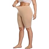 DITSONEO Plus Size Short Leggings for Women Sport Capris Knee Length Leggings Yoga Workout Gym Mid Thigh Shorts Under Dress