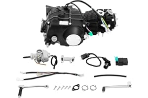 LyeXD 110CC Engine Motor Kit For HONDA CRF50/CRF70/XR50/Z50, Kick Start Carburetor 4 Speed with Reverse Gear Engine Replacement Kit for Pit Dirt Bike, Black
