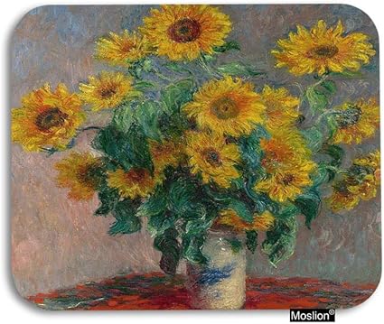Amazon 花のマウスパッドクロード モネ油絵花束のひまわりゲームマウスパッドラバー大型マウスパッドコンピューターデスクラップトップhappy Father S日黄緑赤 Guomeimei マウスパッド 通販