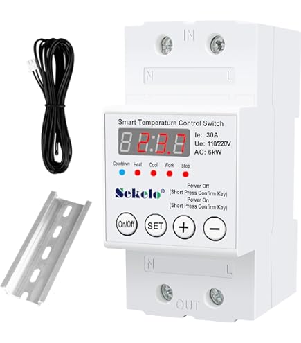 Uxcell PT100 RTD Température Capteur Sonde 3 Fils Câble Thermocouple Acier Inoxydable 100cm (3.3ft), Grade A