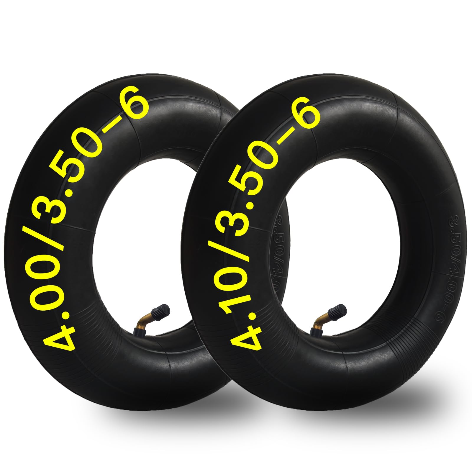 Photo 1 of 2-Pcs 4.10/3.50-6 Inner Tube 4.00/3.50-6 13 x 4.00-6 3.50-6 4.00-6 4.10-6 Replacement Inner Tube for Wheelbarrows, Mowers, Hand Trucks and More