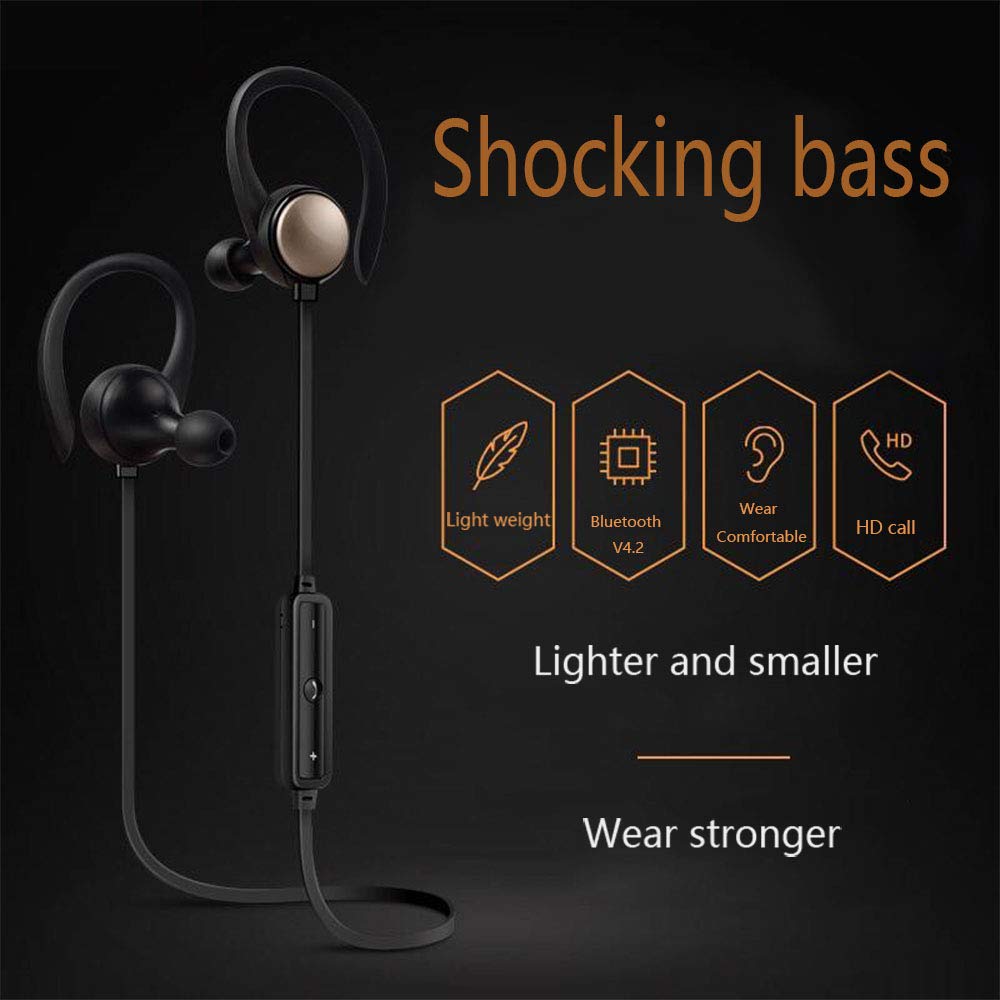 Bluetooth Wireless Sports Headphones, the Best Wireless Headphones for Sports and Fitness,Noise Cancelling Headphones Wireless Headphones for Running Jogging Cycling Sports HD Sound Safety