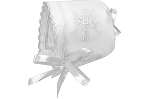 Stephan Baby Baby-Girls Av2023-stephan Baby-Stephan Baby Keepsake Cutwork Handkerchief Christening Bonnet with S-8e8e39c2