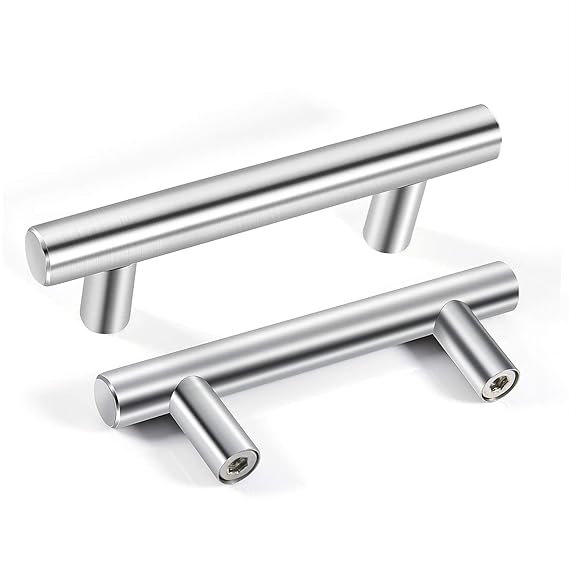 12 Stück Ø 12 mm Schrankgriff aus Edelstahl MOOKLIN Küchengriff Stangengriffe Möbelgriff (64mm) (Griffe)