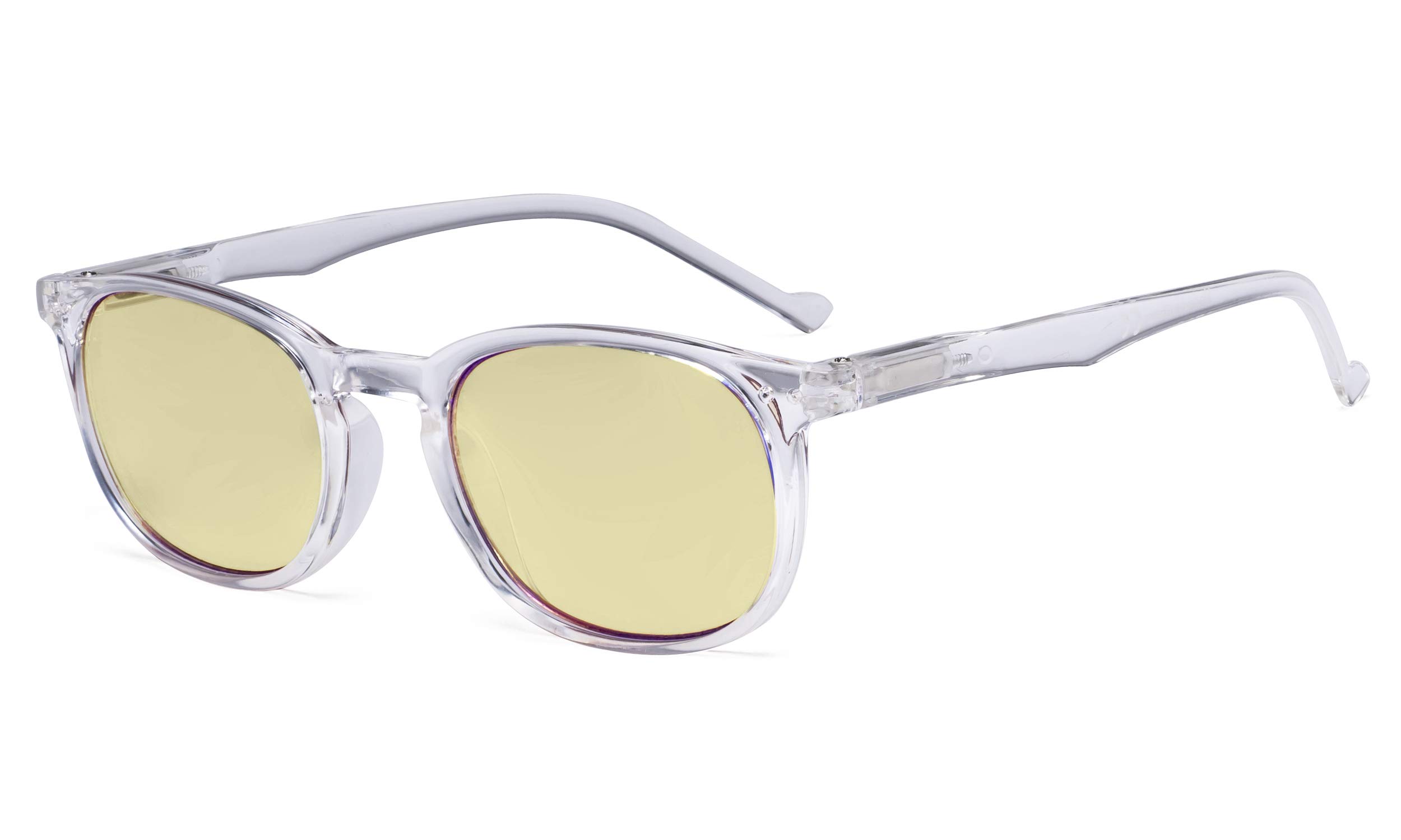 Eyekepper Retro Blue Light Glasses Women Men - Blocking Ray Screen Glare Computer Eyeglasses with Yellow Filter Lens - Transparent — image 1