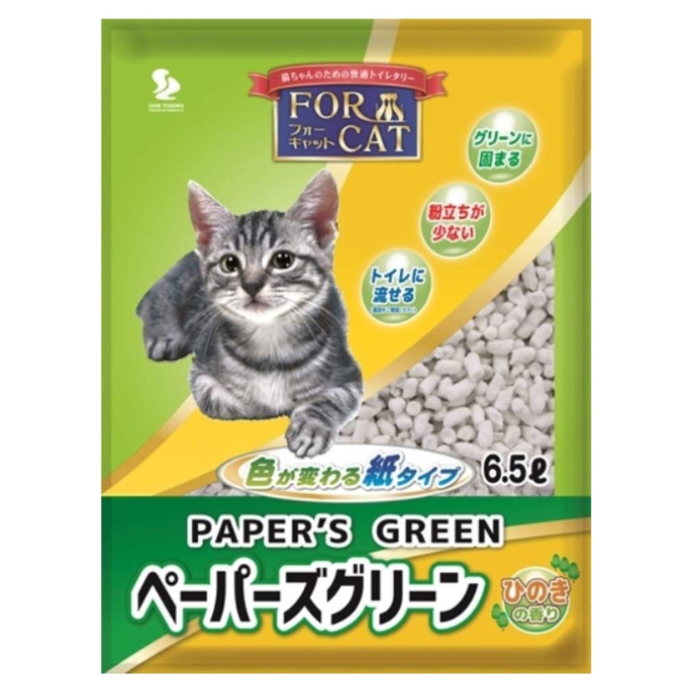新東北化学工業 猫砂 ペーパーズグリーンひのきの香り 6.5L商品画像