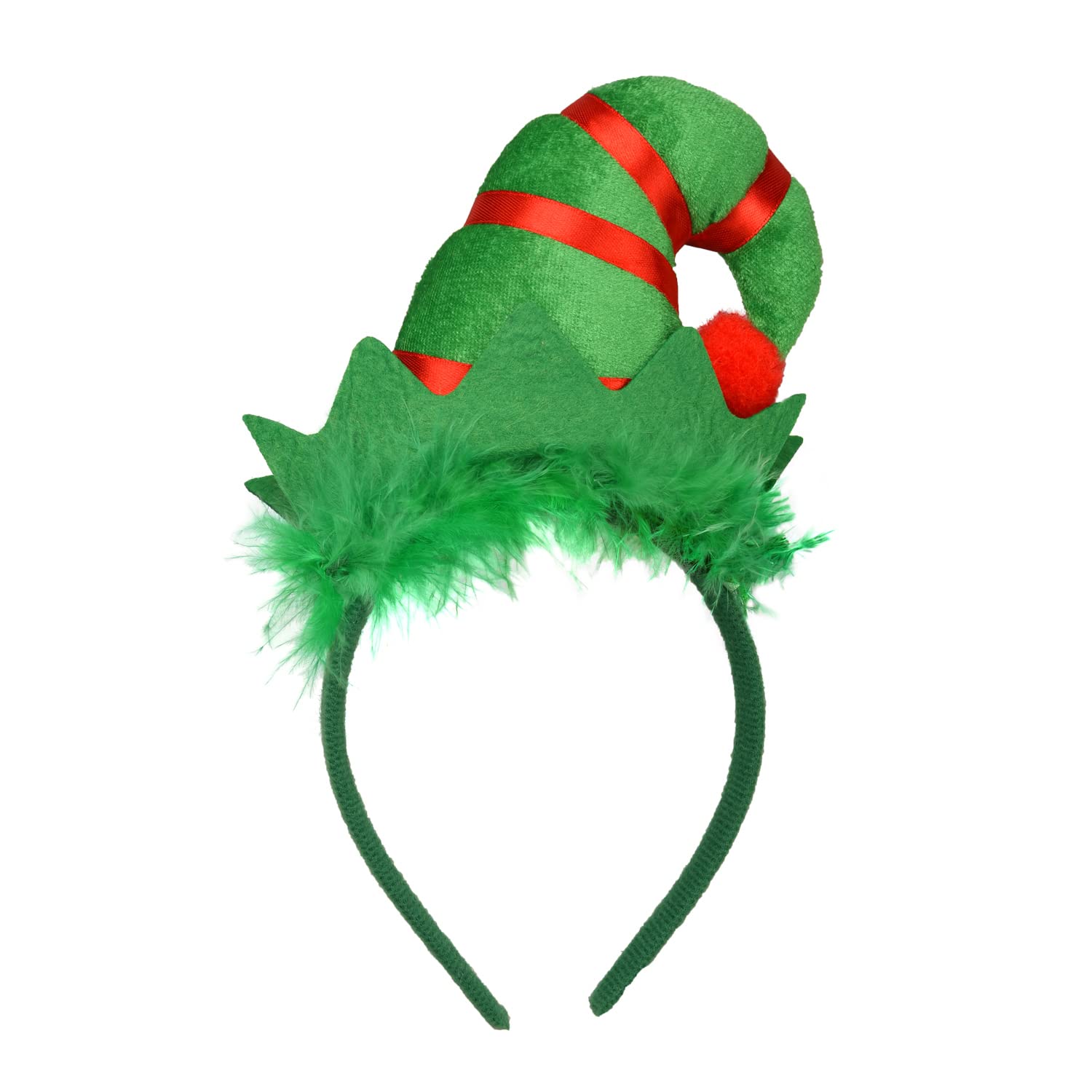NAUZE Green Elf Headband Christmas Headwear Headbands Elf Party Hats Hair Hoop Party Favors (Green)