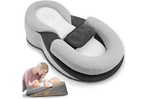 Gotvspt Baby Lounger Pillow for Infant Support Cushion Reflux Pillow, Bottle Feeding, Tummy Time,Wedge Pillow for Newborn,Adjustable Baby Wedge Pillow for Reducing Spit-Up