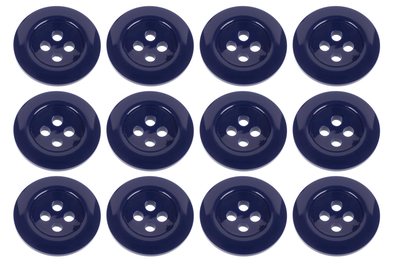 Pack of 12 Blue Sew on 18mm Buttons for Braces Trousers Shirts 28L