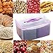 Rice Storage Container 8L(270.4 oz) Large Plastic Storage Containers with Lids Dry Food storage Containers Airtight Ideal for Rice, Snack, Pet Food and More - BPA FREE Rice Container 16.5-lb Set of 5