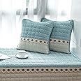 JeogYong Modern Farmhouse Decorations Throw Pillow Covers Set of 2 Farmhouse Pillow Covers 18x18 inches Corduroy Home Decorative Pillows for Living Room, Couch, Sofa, Bed(Sky Blue)