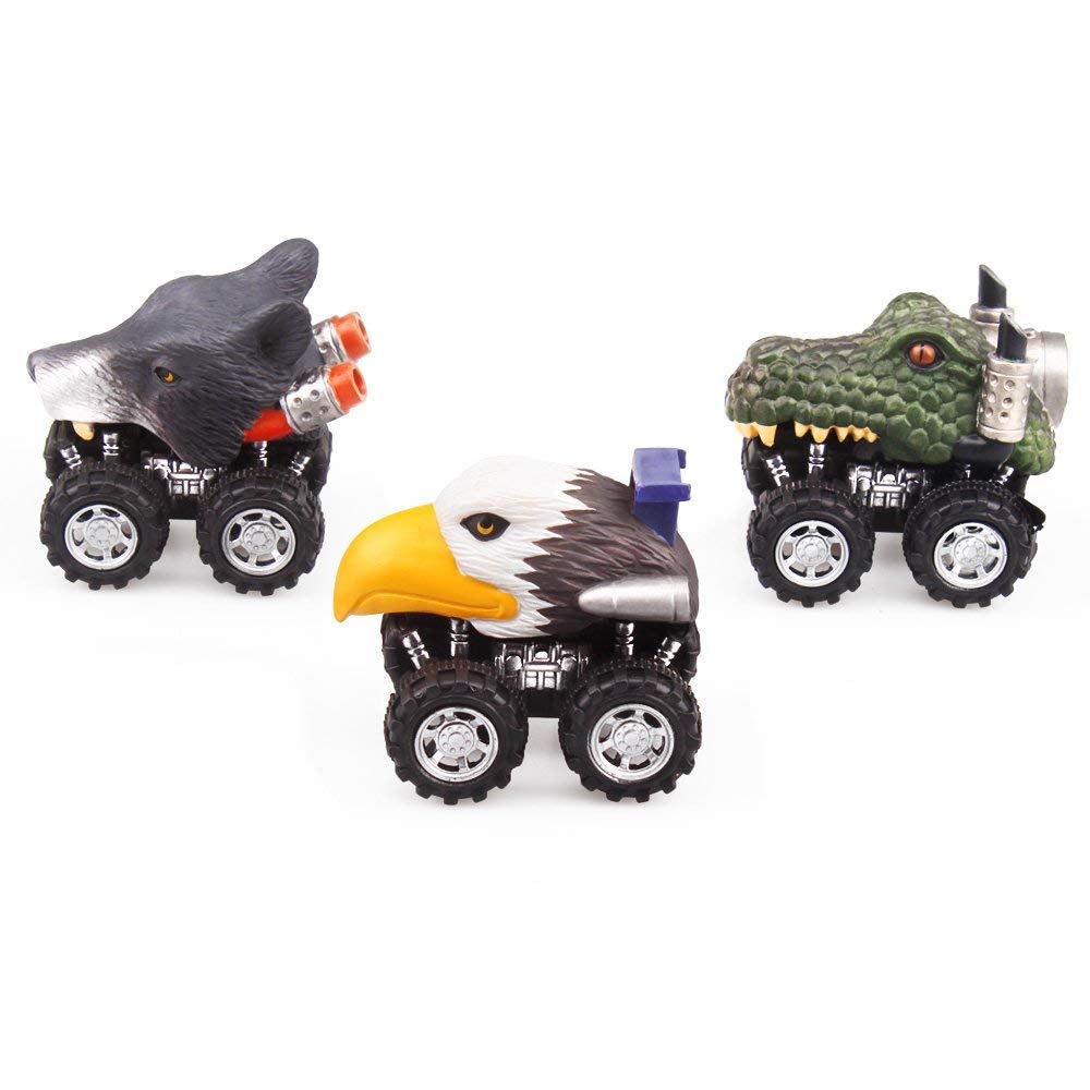 ZHMY Animal Pull back car, 6 PACK 2.8in MINI Animal Model Cars Gift Box 3-12 Year Old Boy and Girl Gifts (Animal01)
