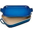 Le Creuset Stoneware Rectangular Dish with Platter Lid, 14 3/4" X 9", Marseille