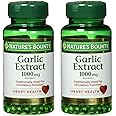 Nature's Bounty Garlic Extract 1000 mg Softgels for Cardiovascular Support,100 ea (Pack of 2)