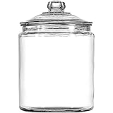 Anchor Hocking 1 Gallon Heritage Hill Glass Jar with Lid (4 piece, all glass, dishwasher safe)