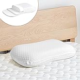 isuke Cervical Neck Pillow, 3-Layer Adjustable Memory Foam, Ergonomic Side Sleeper Pillow, Suitable for Back, Side or Stomach Sleeping, White Pillow