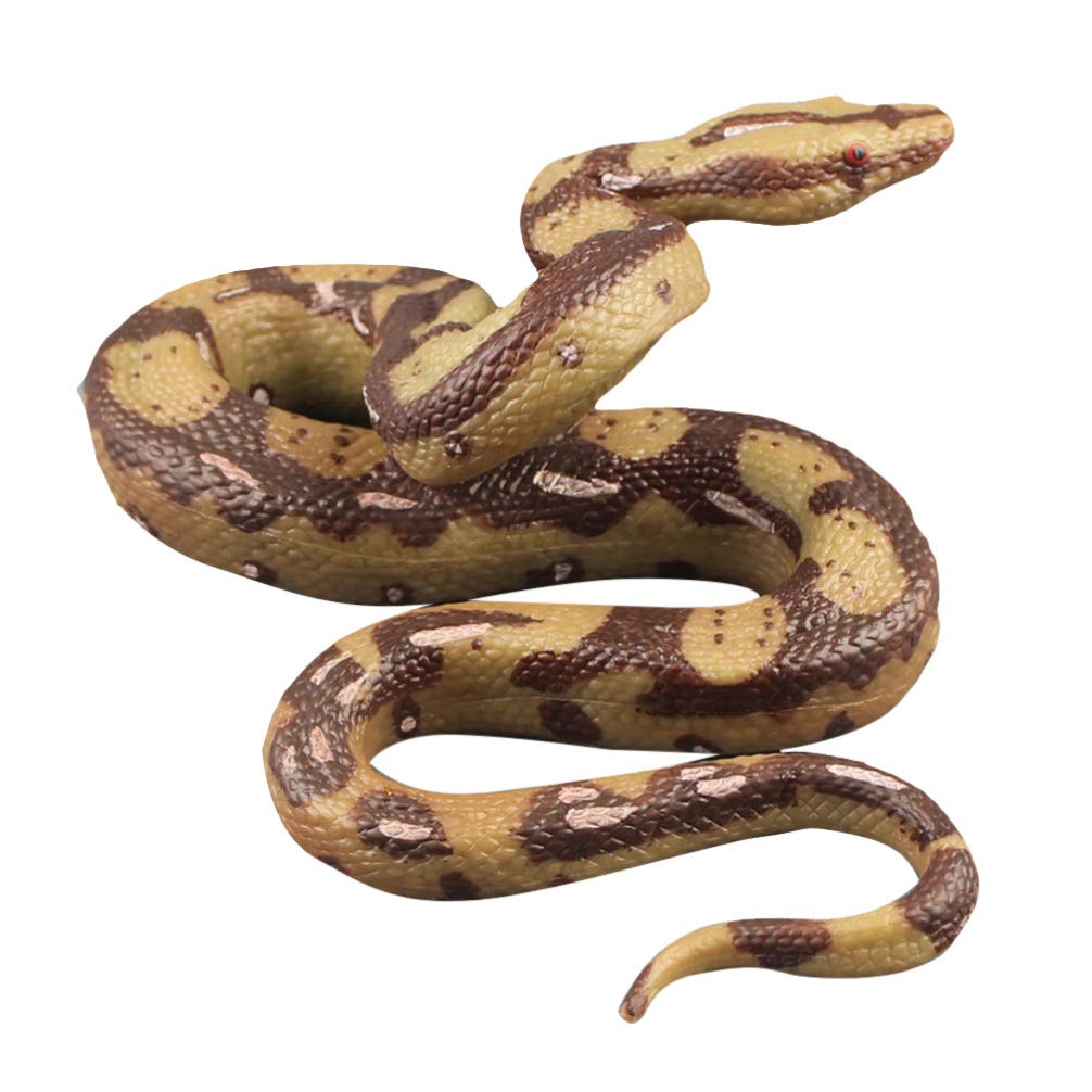 STOBOK Fake Snake Toy: High Simulation Snake Rubber Figure for Halloween Prank Props Garden Props, Look Real Scary Toy
