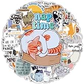 1step2dream Funny Cat Sayings Decals | Sarcastic Cat Stickers | Hilarious Funny Cat Memes | Positive Vinyl Stickers for Water Bottles, Planner, Scrapbook