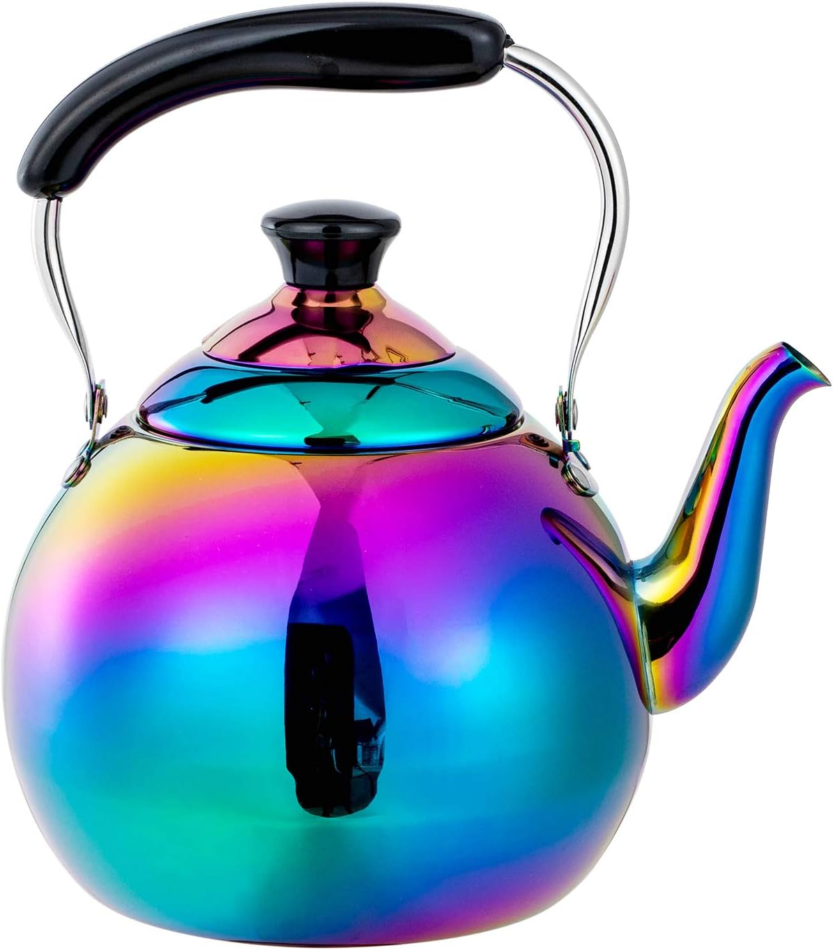 Teakettle Steel Stainless Top Stove Gas Induction For Kettle Tea Whistling Tea Polished Mirror Ounce 68 Quart 2 Rainbow Teapots Boling Water Hot Pot Tea Kettles Waiting For You Www Klevering Com