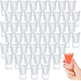 Roshtia 48 Pcs 1 oz Shot Glasses Cups Bulk with Heavy Base Cute Frosted Shot Glass Tumbler Cups for Wedding Baby Shower Party Decoration Personalized Gift