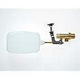 Float Tec EZ Adjust Brass Replacement Float Valve 3/8" NPT Male Threads with 3" arm for Autofill, Pools, Spas, Water fountains, Livestock Water Trough, Water Tanks Fits 8" Canister