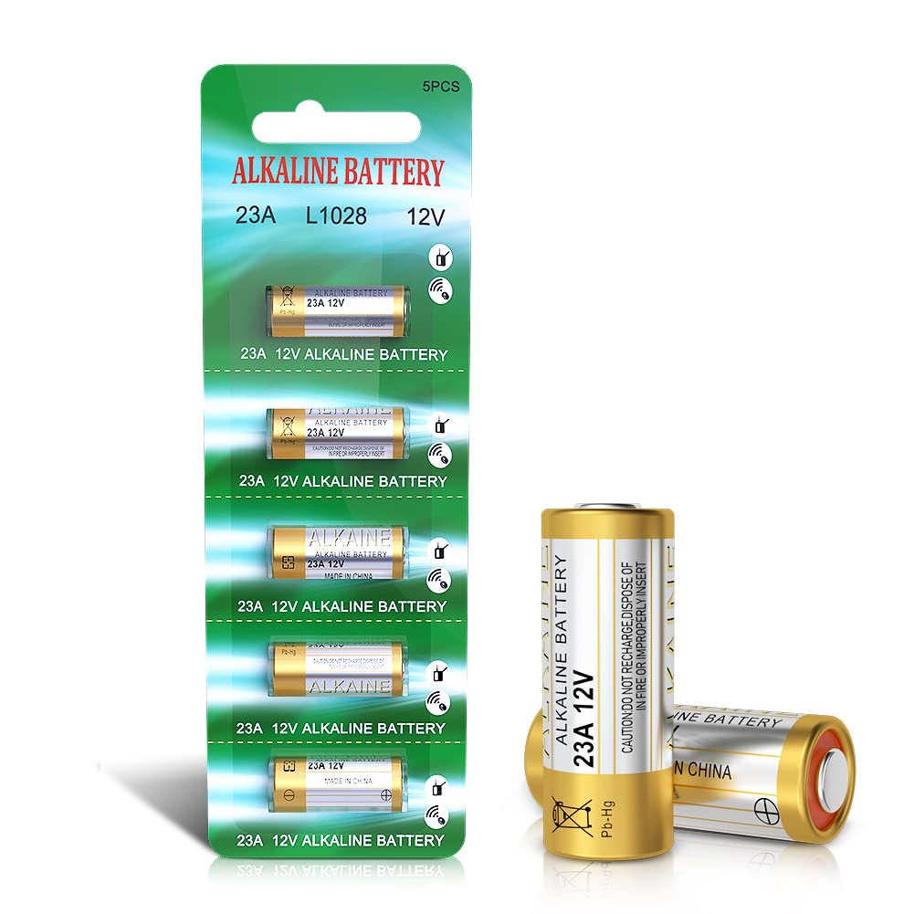 Beidongli 23A 12V Alkaline Batteries A23S MN21/23 L1028 A23 12V Battery 5 Piece [3 Years Warranty]