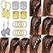 YSLF 85pcs Hair Jewelry Rings Decorations Pendants, Beads Accessories Rings Braid Cuff Hair Decoration for Hair (Assorted Patterns)