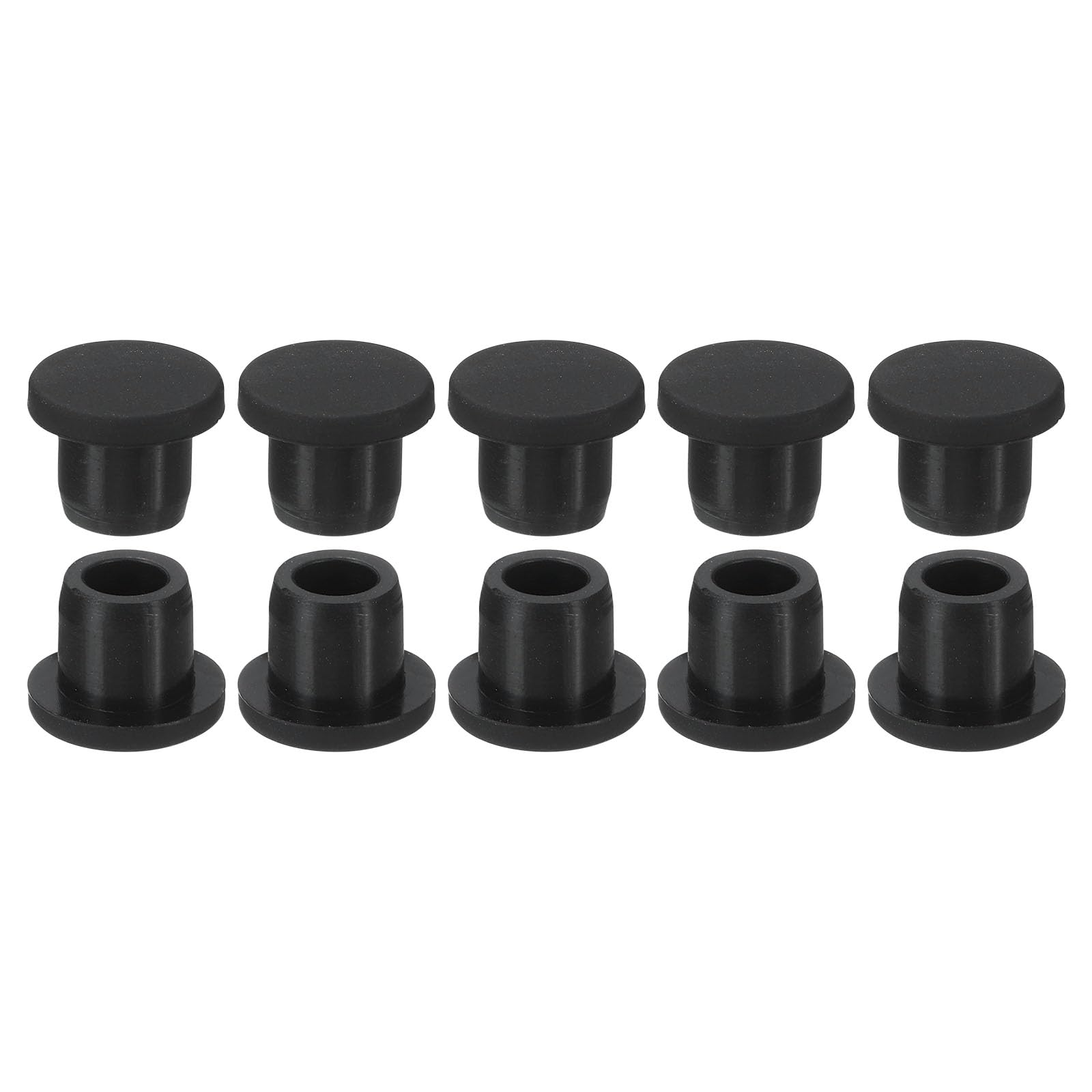 Photo 1 of MECCANIXITY Silicone Rubber Hole Plug Soft Flexible Stopper for 9-10mm Hole Black 10 Pieces