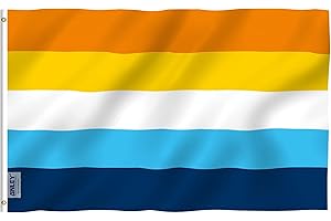 Anley Fly Breeze 3x5 Foot Aroace Pride Flag - Vivid Color and Fade Proof - Canvas Header and Double Stitched - Aromantic Asex