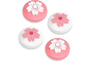 Lotadilo 4Pcs for Nintendo Switch Thumb Grips Cute Flower Design Kawaii 3D Silicone Joystick Caps Joycon Controller Button Covers for Nintendo Switch/OLED/Switch Lite for Girls Kids Teens