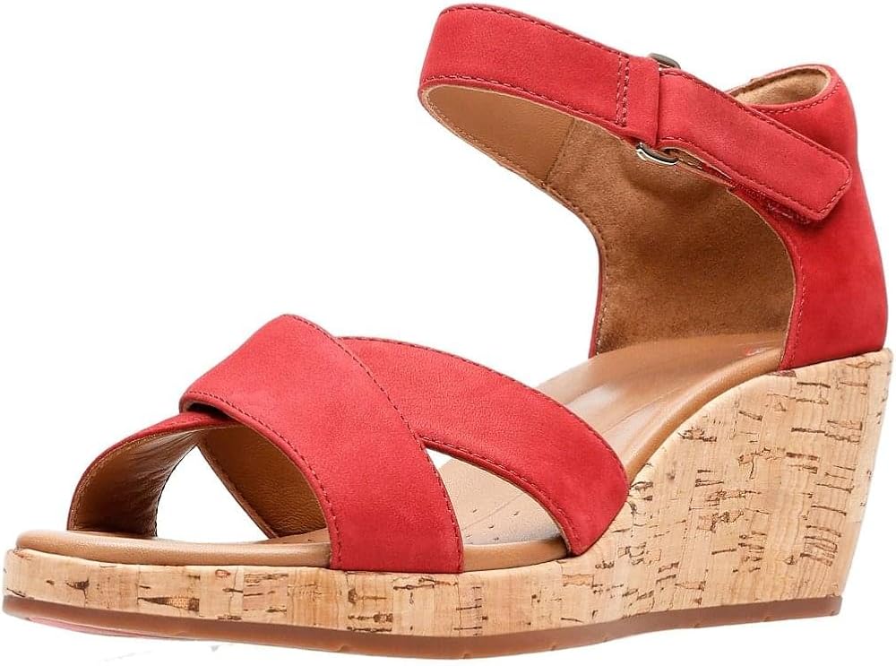 Clarks Un Plaza Cross Womens WideFit Wedge Sandals 8.5 Clarks Un Plaza Cross Womens WideFit Wedge Sandals 8.5