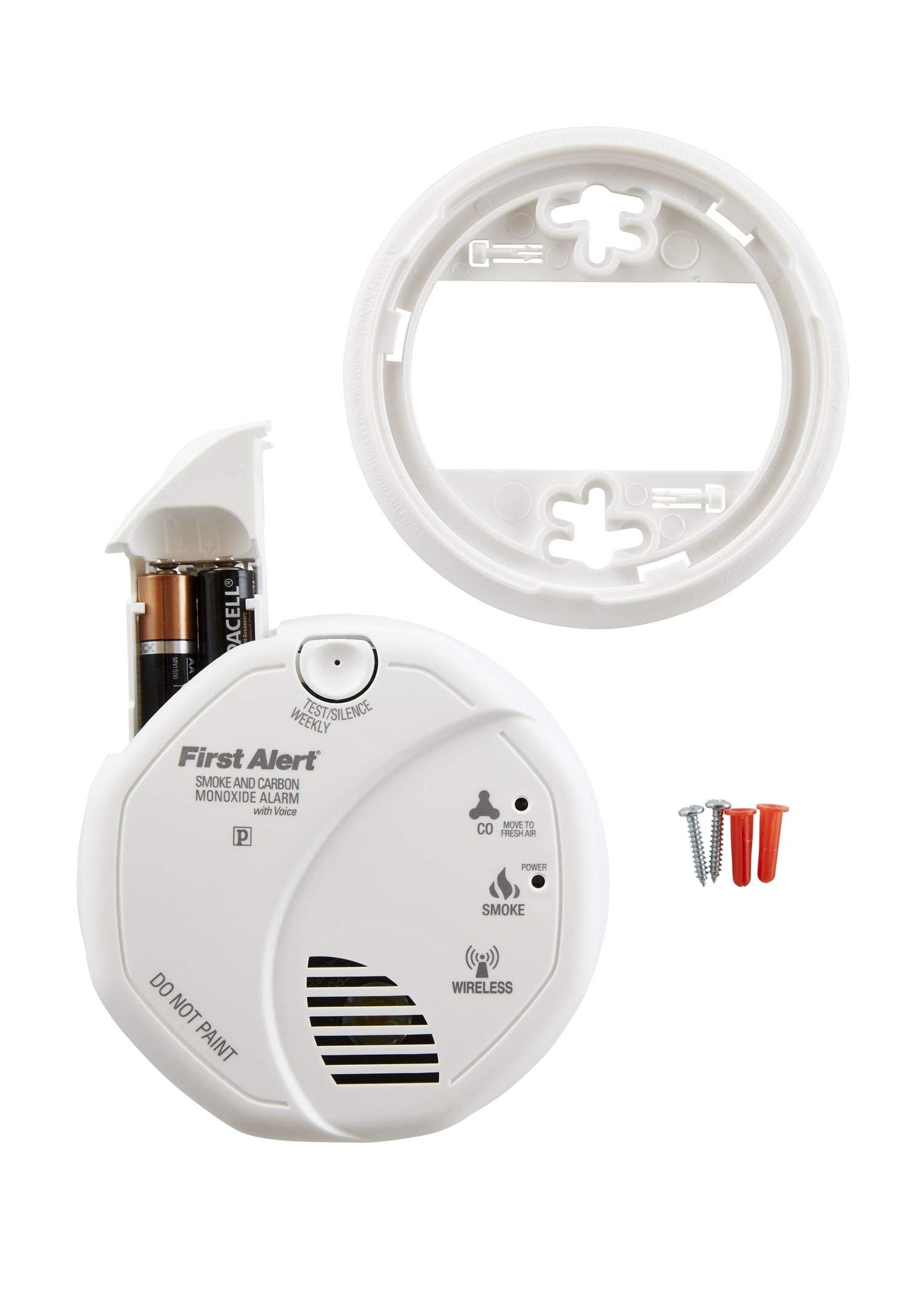 First Alert Battery Powered SCO500B Wireless Interconnected Photoelectric Smoke and Carbon Monoxide Combo Alarm with Voice and Location - View 5
