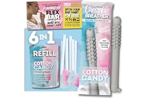 Quit Bad Habit Smokeless Inhaler 6 in 1 Chewer, Aromatherapy Breather Tool, Re-usable, Refillable, Portable Fresh Air Diffuse