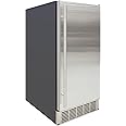 DUURA Elite Indoor Built-in Ice Maker Stainless Steel Construction 25 lbs. Freezer Storage, Under Counter or Cabinet Ice Machine, for Commercial or Home Kitchen Use, Metallic