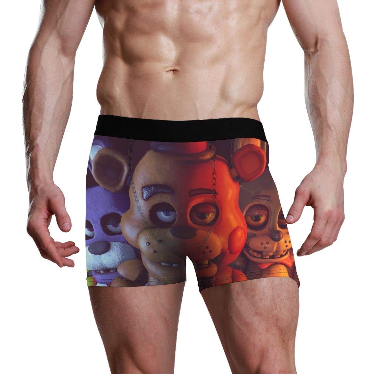 LixuA Mens Five Nights at Freddy Cotton Underwear Stretchable Trunks