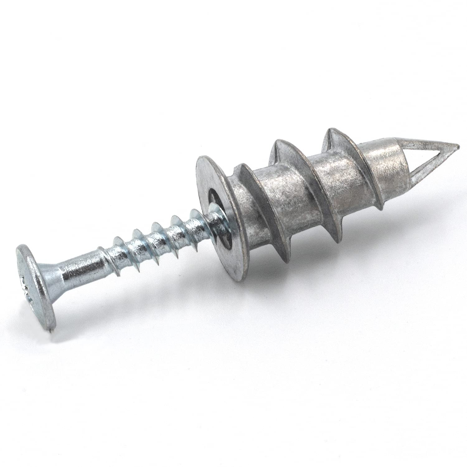 20 Pcs Heavy Duty Metal Self-Drill Plasterboard Fixings Zinc Self Drilling Drywall Anchors Raw Plugs Cavity Wall Anchor With Screws Kit