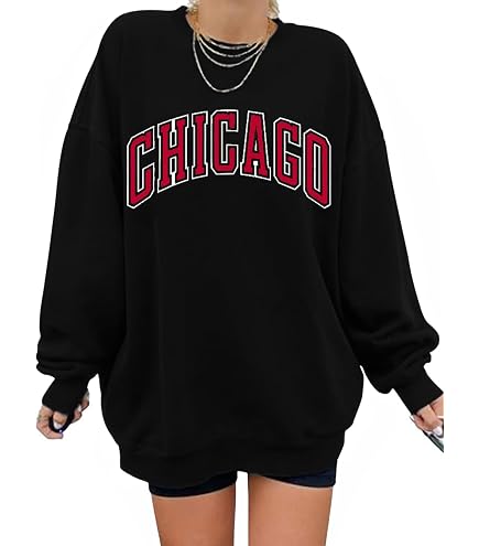 トップス Over Sized Logo Crew Neck Sweatshirt Amazon.com: ORANDESIGNE Oversized Graphic Sweatshirt for Women
