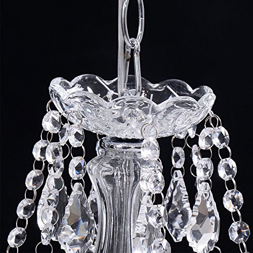 image for Boshen Crystal Chandelier 6 Lights Fixture Pendant Ceiling Lamp for Di