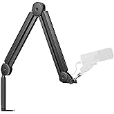 InnoGear Mic Boom Arm Microphone Stand Cable Management for Blue Yeti FIFINE AM8 K669B HyperX QuadCast S SoloCast AT2020 Shur