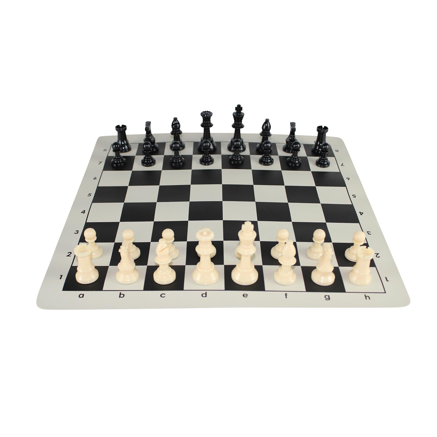 Black Club Roll Up Chess Set 16 Inch