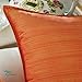 CaliTime Pack of 2 Silky Throw Pillow Covers Cases for Couch Sofa Bed Modern Light Weight Dyed Striped 18 X 18 Inches Orange