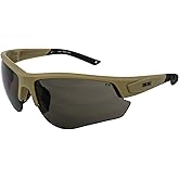 Epoch Eyewear Grunt Tactical Shooting Range Safety Sunglasses Tan Frames & Smoke Lenses