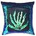 Reversible Sequins Mermaid Pillow Cases 4040cm Multi Green and Black